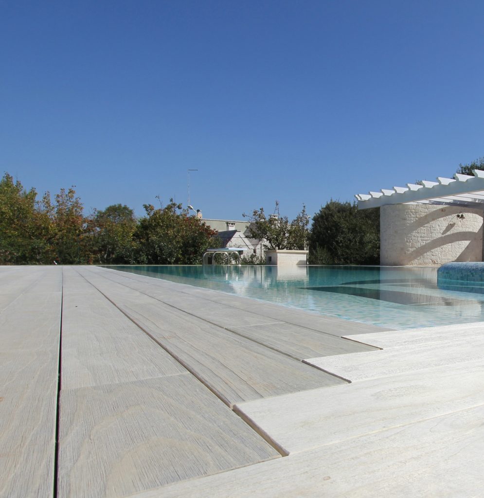 Accoya decking, grey decking, decking italy