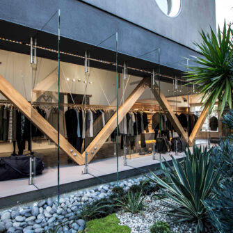 Accoya-wood-cladding---APC-clothing-store,-Los-Angeles,-sqaure