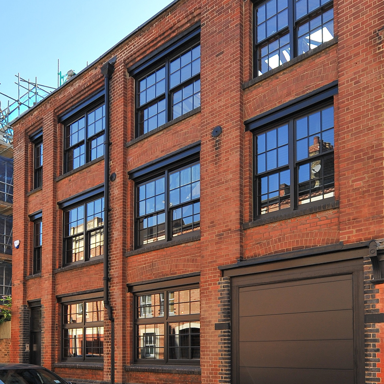 London warehouse wooden sash window restoration