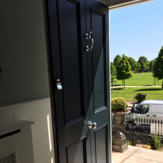 Iroko replacement door - square