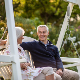 Sitting Spiritually garden swing - square3