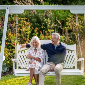 Sitting Spiritually garden swing - wide3
