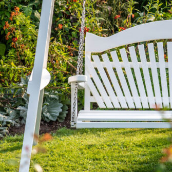 Sitting Spiritually garden swing - wide4