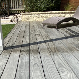 Accoya Color Gray Decking with deck chair - wide
