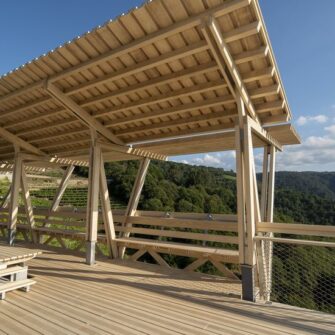 Accoya wood decking and gazebo, Ribeira Sacra Valley, Spain 2