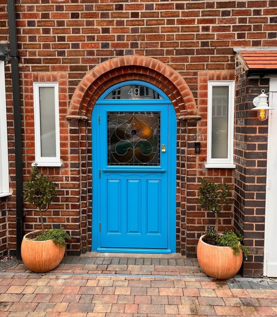 accoya wood door blue