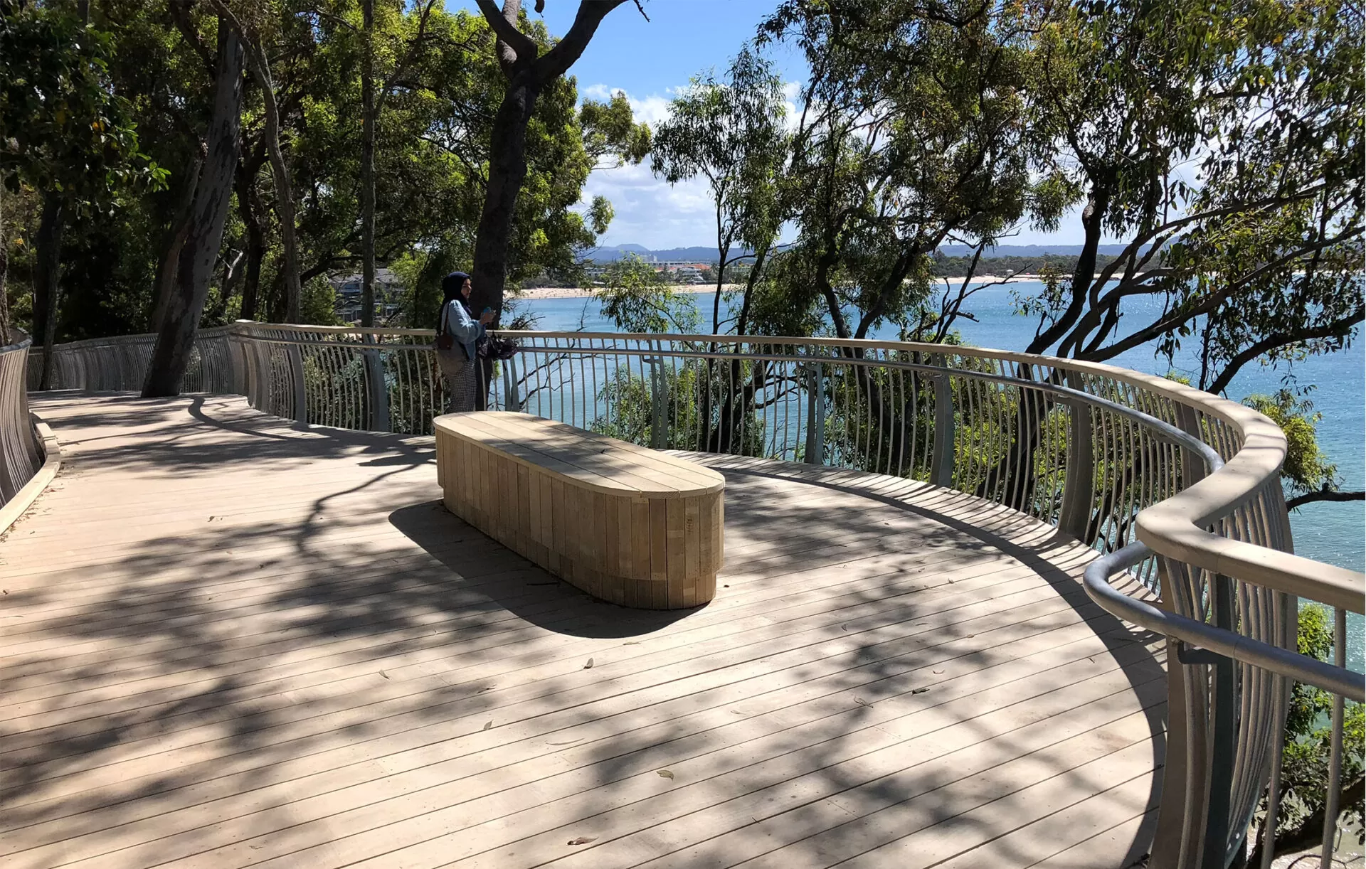Boardwalk along the coast of Noosa Heads with Accoya wood for the decking.