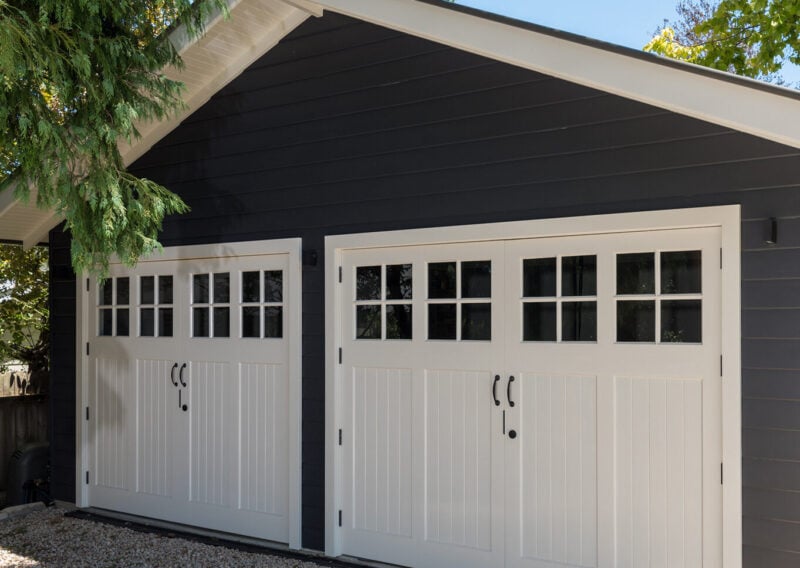 wooden garage doors