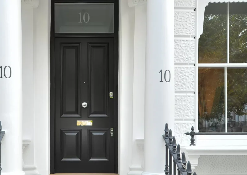 Accoya wooden front door black