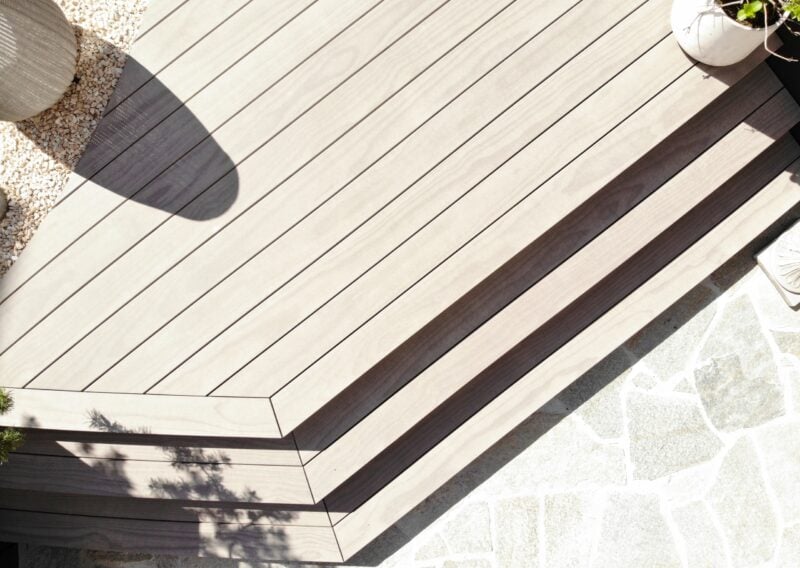 Accoya wood decking stairs