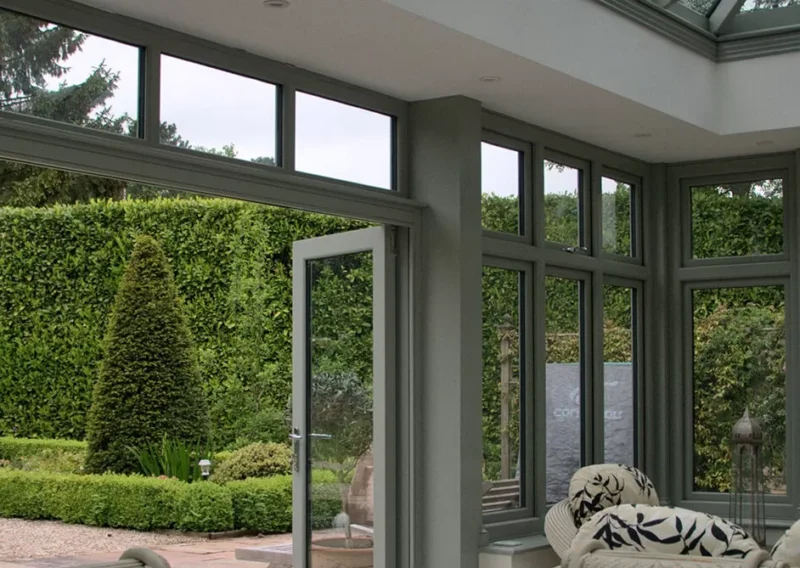 open bifold doors to orangery