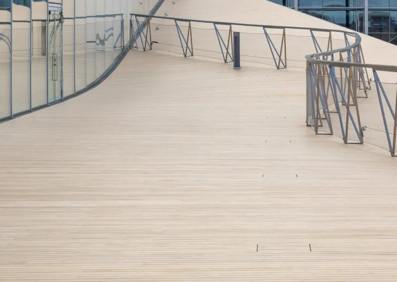 Accoya wood deck at Helsinki National Library