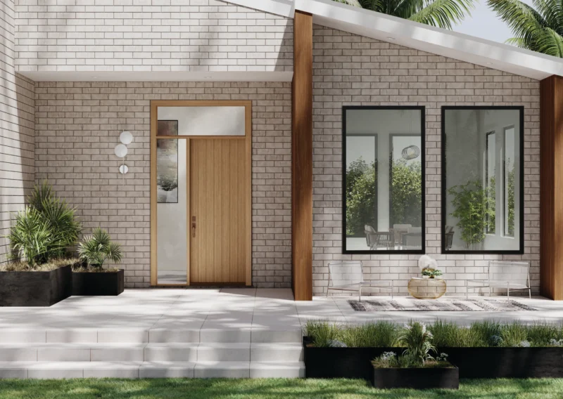 modern wooden door