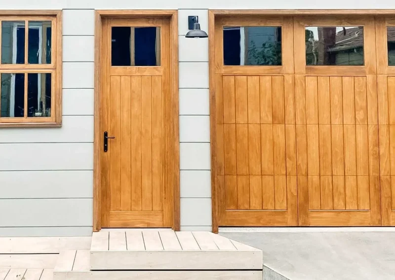 wooden garage doors Accoya