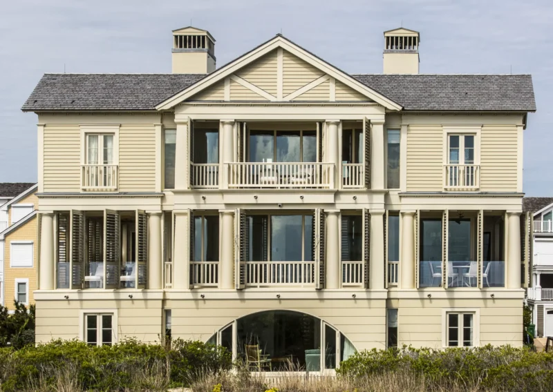 Accoya wood windows on residential beach house