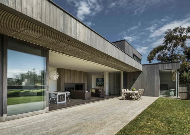 Beach house wood cladding