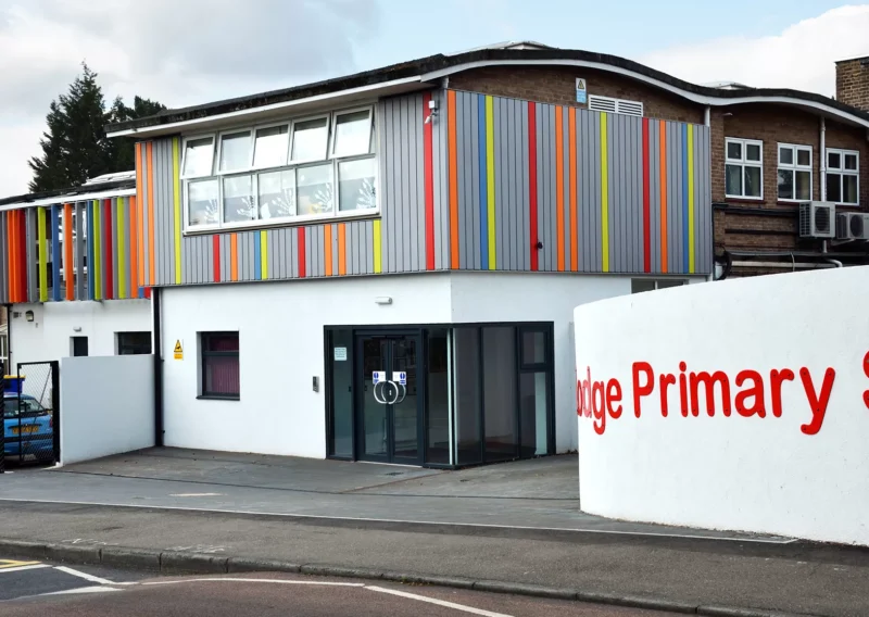 Primary school wood cladding