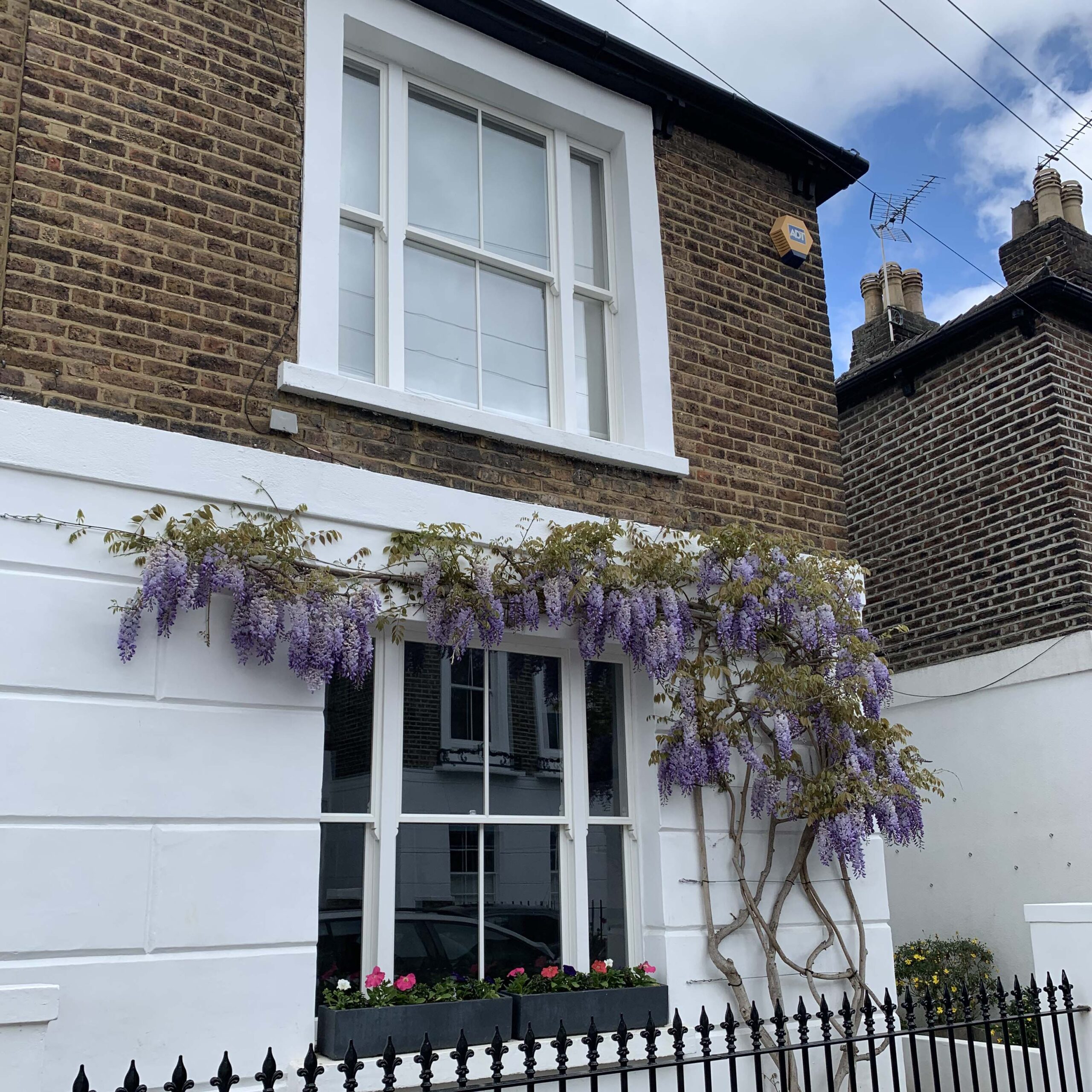 wooden sash window London home