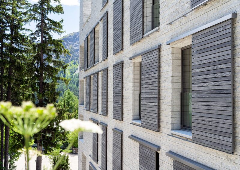 Tschuggen Grand Hotel Arosa Switzerland Accoya Wood Sliding Shutters