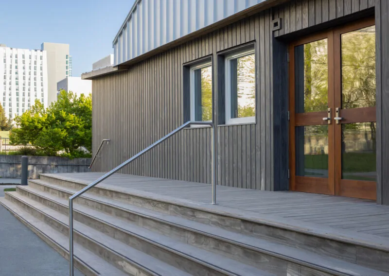 third space commons made with accoya color grey siding