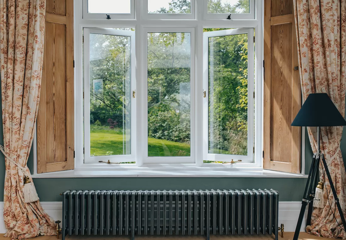 Accoya wood windows inside home